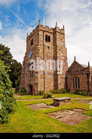 Historic St Michael's on Wyre parish church in the village of Wyre Lancashire 16.4.17 Stock ...