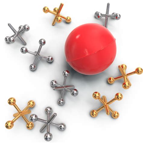 ball jacks set 3d model