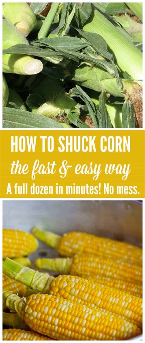 How To Shuck Corn FAST! No MESS Peel Dozens in Minutes