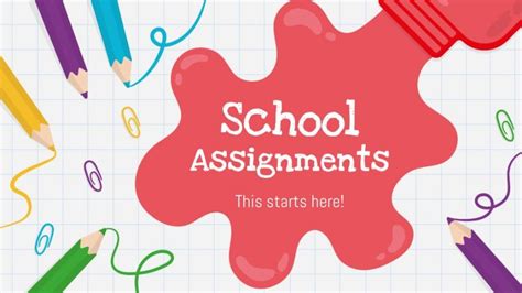 Free School Assignments PowerPoint Template & Google Slides Theme