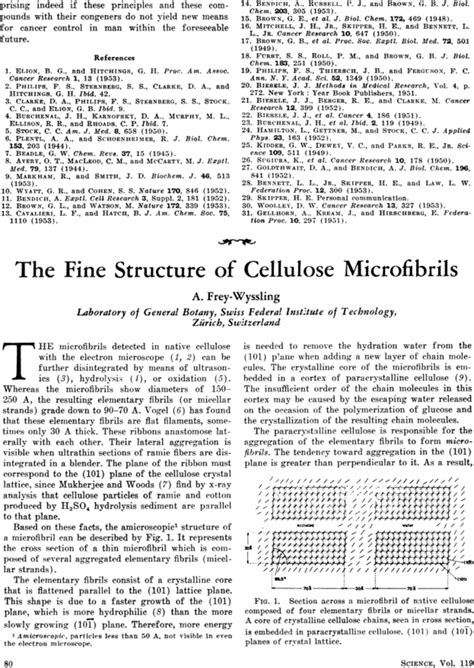 The Fine Structure of Cellulose Microfibrils | Science