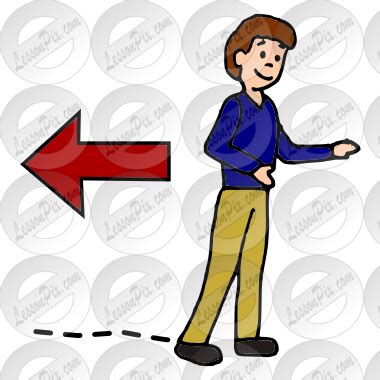 Walk Backward Picture for Classroom / Therapy Use - Great Walk Backward Clipart