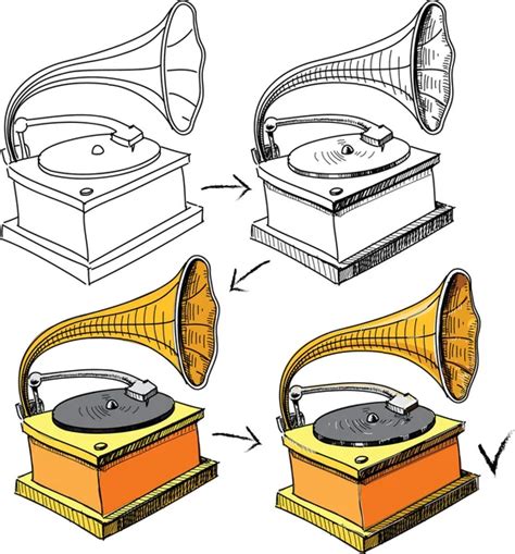 Vintage Gramophone, Record player Stock Vector Image by ©Chuhail #14098486