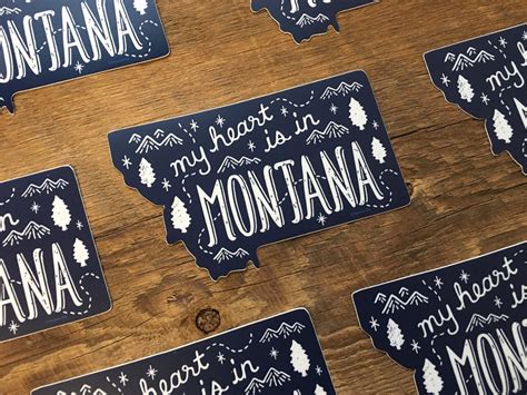 Montana Sticker Montana State Sticker Bumper Sticker Single | Etsy