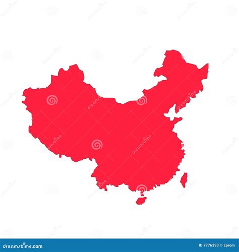 Red China Outline Stock Photos - Image: 7776393