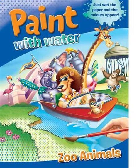 Paint With Water Zoo Animals Paperback Book Free Shipping! 9781741852455 | eBay