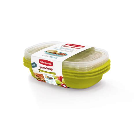 Rubbermaid, TakeAlongs, Divided Food Storage Containers, 3.7 Cup, 3 ...