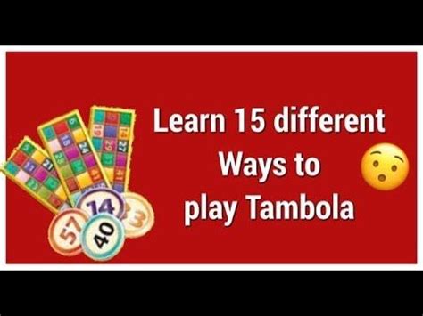 Tambola variations - YouTube | Kitty party games, Kitty party themes ...