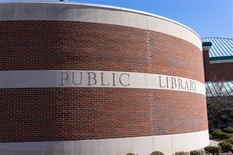 Rochester Hills Public Library Sign from Rochester Michigan Stock Photo ...