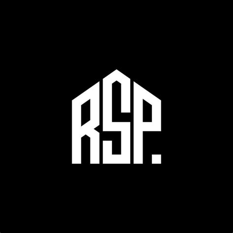 diseño de letras rsp. diseño de logotipo de letras rsp sobre fondo ...