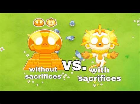 Btd6 god boosted sun temple without sacrifices vs. sun god with sacrifices - YouTube