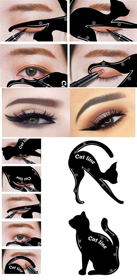 Cat Eye Eyeliner Stencil Makeup Eyes Liner Stencil Models Eyeshadow Template Shaper Tool | Cat ...