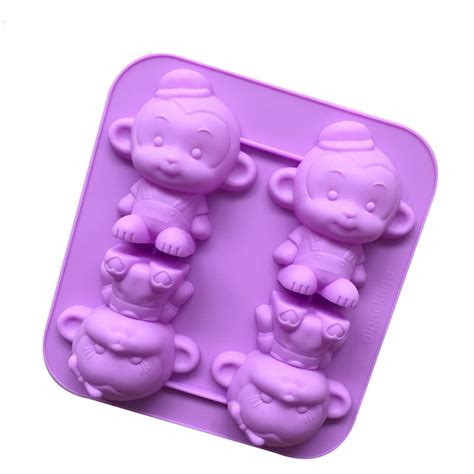 Cute Monkeys Silicone Mould Tray LMH056 - Silicone Molds Wholesale & Retail - Fondant, Soap ...