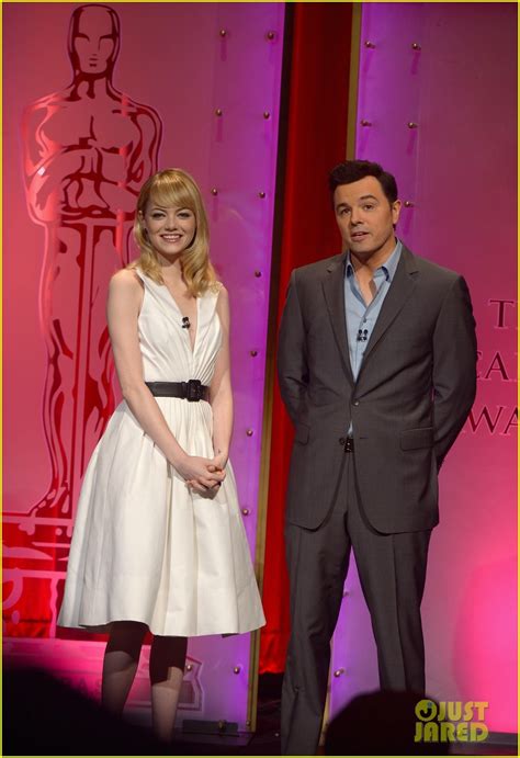 Emma Stone & Seth MacFarlane Announce the Oscar Nominations 2013: Photo ...