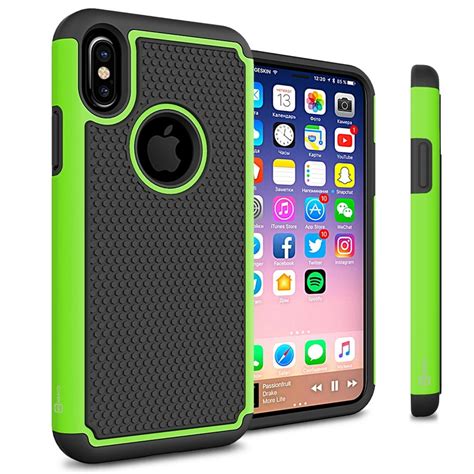 CoverON Apple iPhone XS / iPhone X / 10S / 10 Case, HexaGuard Series Hard Phone Cover - Walmart ...