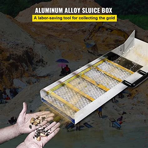 Aluminum Alloy Sluice Box, Compact 30" Long Sluice Box - Prospecting ...