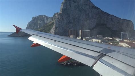 Landing at Gibraltar Airport, U28901, Airbus A319 - YouTube