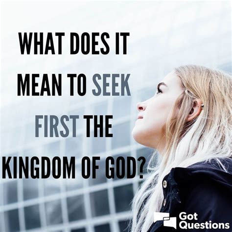 Seek First His Kingdom / What Does Seeking First The Kingdom of God Look Like ... : Though i was ...