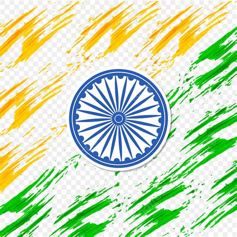 India Flag Vector Art PNG, Abstract Indian Flag Background With Ashok ...