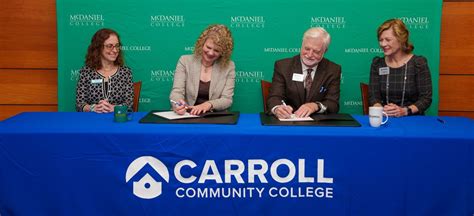 Carroll Community College and McDaniel College Sign Dual Admissions ...