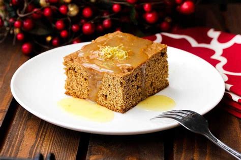 Christmas Gingerbread Cake with Lemon Sauce | How To Feed A Loon