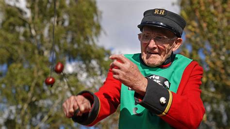 Only in Britain... Who conkered the world at the global conker championships? | UK News | Sky News