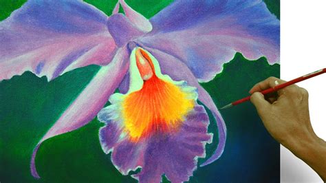 How to Paint an Orchid Flower in Easy Step by Step Acrylic Full Painting Tutorial by JM Lisondra ...