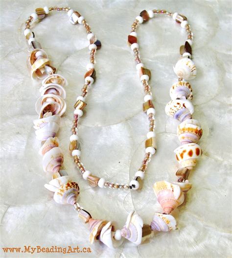 Long Shell Necklace Seashell Necklace Sea Shell Necklace