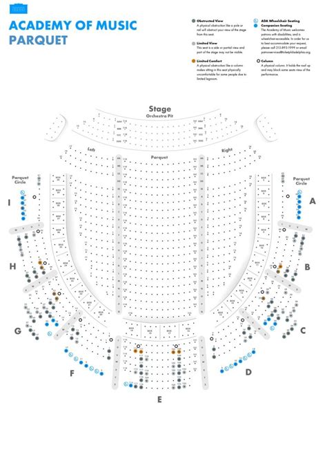 kimmel center seating chart