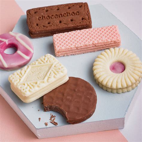 box of biscuit shaped chocolates by choc on choc | notonthehighstreet.com