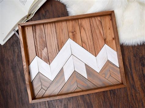 PEAKS Wood Tray Geometric Wood Wall Art Wood Catch All - Etsy