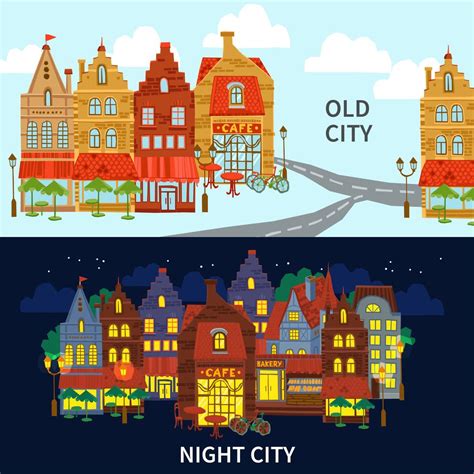 City Banner Set 466376 Vector Art at Vecteezy