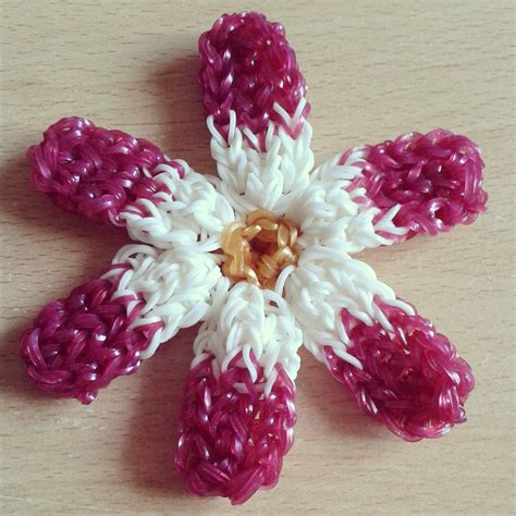 Clematis Flower Loom Band Charm | Rainbow loom charms, Loom bands ...