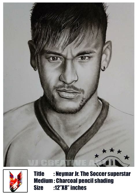 Pencil Sketch Neymar Jr Drawing