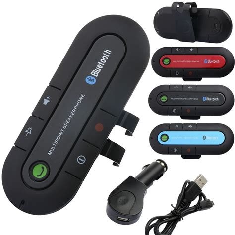 Wireless Bluetooth Car Kit HandsFree Car Bluetooth MP3 Slim Visor Clip ...