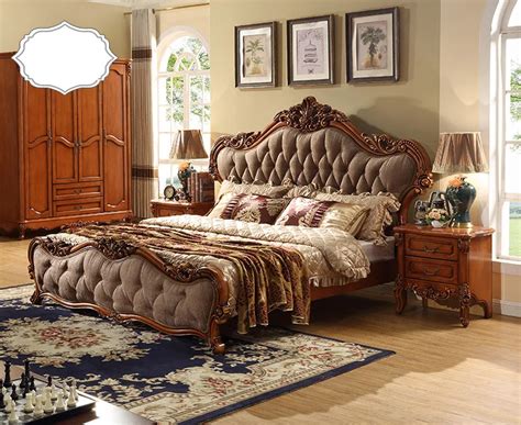 Luxury Classic American Style Bedroom Furniture Antique Designs Wooden ...