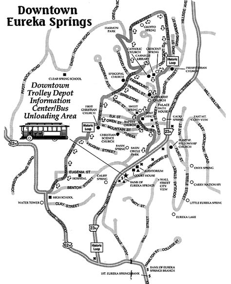 Downtown Eureka Springs - Map