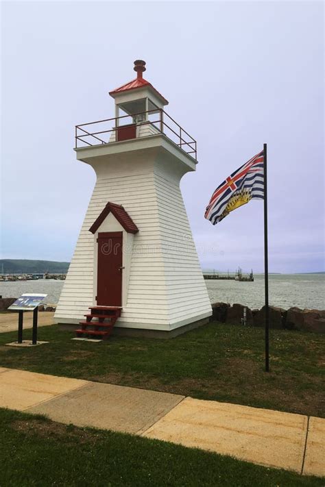 Digby Pier Lighthouse in the Harbour at Digby, Nova Scotia Stock Photo ...