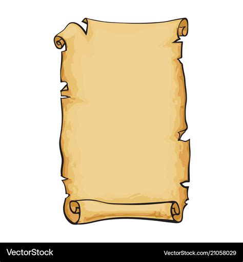 Old paper scroll Royalty Free Vector Image - VectorStock