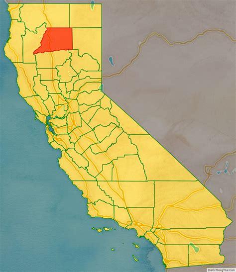 Map of Shasta County, California - Thong Thai Real