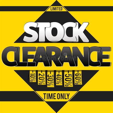 Stock Clearance Banner, Flyer or Poster Stock Vector - Illustration of ...