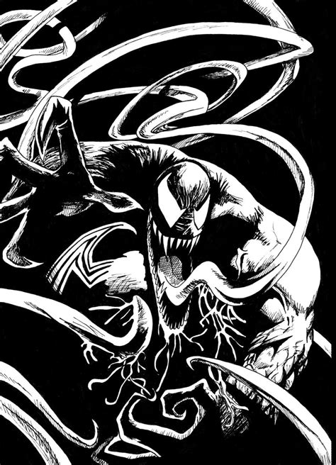 venom comic black n white by venom34 on DeviantArt