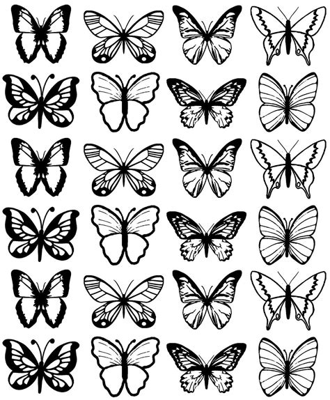 Butterfly Drawing Outline Small - Butterfly Mania