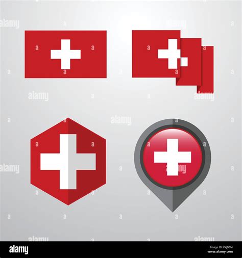 Switzerland flag design set vector Stock Vector Image & Art - Alamy