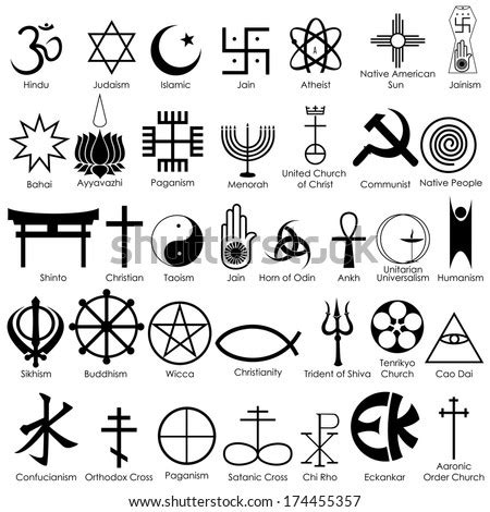 Easy To Edit Vector Illustration Of World Religious Symbol - 174455357 : Shutterstock