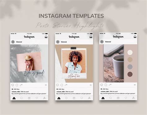 Elegant, Modern, Simple Instagram Templates for Canva on Behance