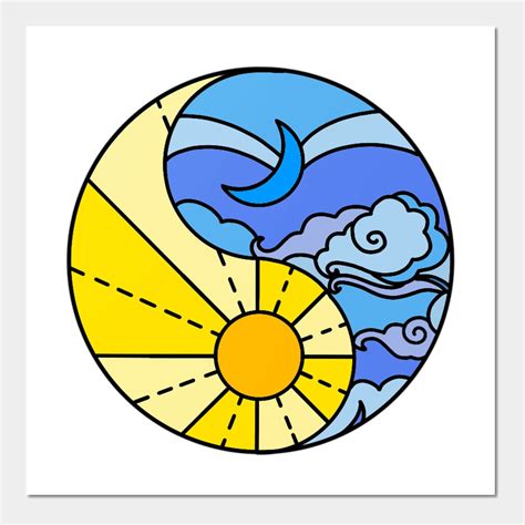 Colourful Ying Yang Sun and Moon by kiracollins in 2023 | Sun and moon ...