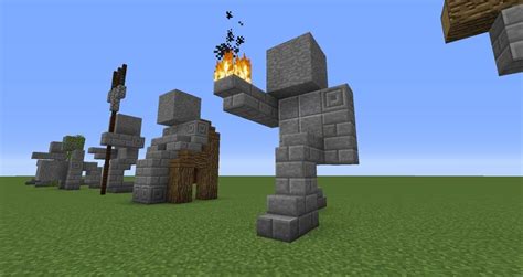 03 - Minecraft small statues for worlds easy to build | Minecraft statues, Minecraft crafts ...