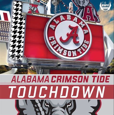 Alabama TOUCHDOWN! Graphic by ESPN | #Alabama #RollTide #BuiltByBama # ...