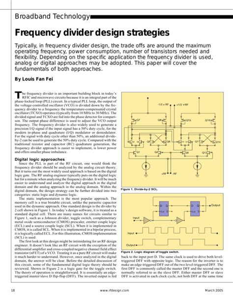 Frequency divider design strategies